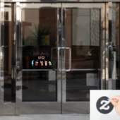 Lasst uns Party Summer Soiree Fensteraufkleber (Büro Tür)