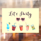 Lasst uns Party Summer Soiree Fensteraufkleber (Blatt 2)