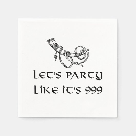 Lasst uns Party wie es ist 999 Serviette (Vorderseite)
