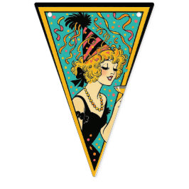 Lasst uns Party-Wimpel-Flaggen aufhängen. Wimpelkette