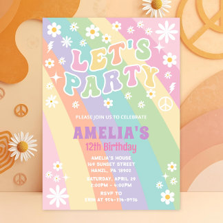 Lasst uns Party zum Geburtstag einladen Einladung
