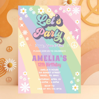 Lasst uns Party zum Geburtstag einladen Einladung