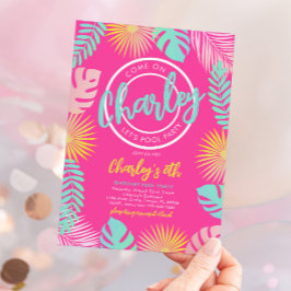 Lasst uns Party zum Geburtstag einladen Einladung