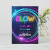 Lasst uns Party zum Geburtstag einladen Einladung (Stehend Vorderseite)