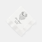 Lasst uns Pawty Custom Pet Cocktail Napkins Hochze Serviette (Ecke)