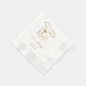 Lasst uns Pawty Custom Pet Cocktail Napkins Hochze Serviette (Ecke)