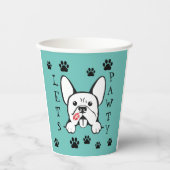 Lasst uns Pawty French Bulldog Paper Party Cups Pappbecher (Vorderseite)