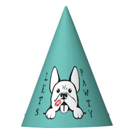 Lasst uns Pawty French Bulldog Paper Party Hats Partyhütchen