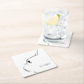 Lasst uns Pawty French Bulldog Silhouette Unterset Rechteckiger Pappuntersetzer (Vor Ort)