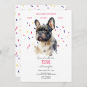 Lasst uns pawty, Hundebeitag Einladung (Vorne/Hinten)