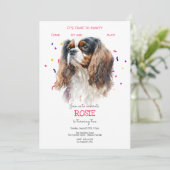 Lasst uns pawty, Hundebeitag Einladung (Stehend Vorderseite)