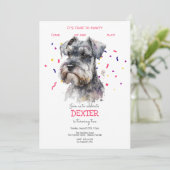 Lasst uns pawty, Hundebeitag Einladung (Stehend Vorderseite)