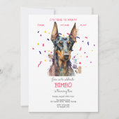 Lasst uns pawty, Hundebeitag Einladung (Vorderseite)