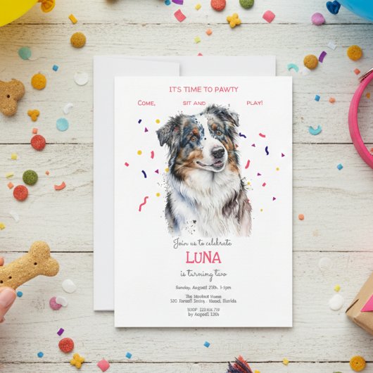 Lasst uns pawty, Hundebeitag Einladung