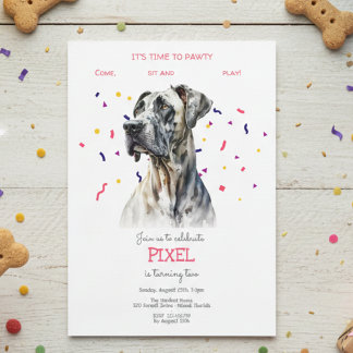Lasst uns pawty, Hundebeitag Einladung