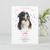 Lasst uns pawty, Hundebeitag Einladung (Stehend Vorderseite)