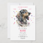 Lasst uns pawty, Hundebeitag Einladung (Vorderseite)