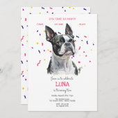 Lasst uns pawty, Hundebeitag Einladung (Vorne/Hinten)