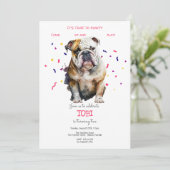 Lasst uns pawty, Hundebeitag Einladung (Stehend Vorderseite)