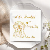 Lasst uns Pawty Minimalistischen Funny Dog Simple  Serviette