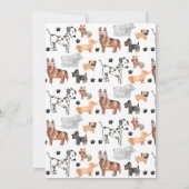 Lasst uns Pawty Party Animal Kids Welpe Hund Gebur Einladung (Rückseite)