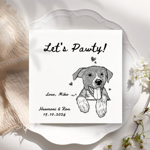 Lasst uns Pawty Personalisierte Begleiter einfache Serviette