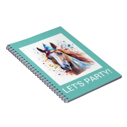 Lasst uns Pferdefreunde mit einem Spiralheft Party Notizblock (Rechte Seite)