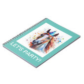 Lasst uns Pferdefreunde mit einem Spiralheft Party Notizblock (Linke Seite)