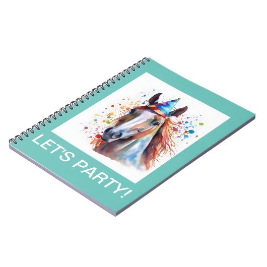 Lasst uns Pferdefreunde mit einem Spiralheft Party Notizblock (Linke Seite)