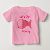 Lasst uns Pink Baby One Piece T-Shirt fischen (Vorderseite)