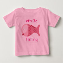 Lasst uns Pink Baby One Piece T-Shirt fischen
