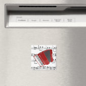 Lasst uns Polka, Akkordeon und Noten, Magnet (In Situ (Geschirrspüler))