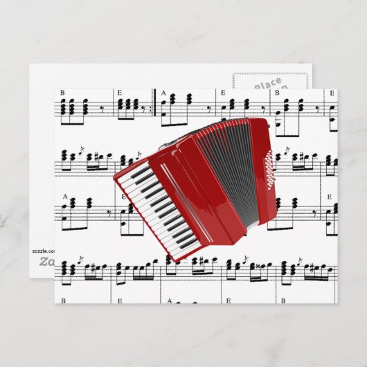 Lasst uns Polka Postkarte (Vorne/Hinten)