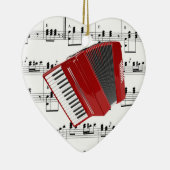 Lasst uns Polka...Rotkehlchen Keramik Ornament (Rechts)