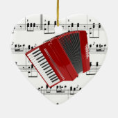 Lasst uns Polka...Rotkehlchen Keramik Ornament (Hinten)