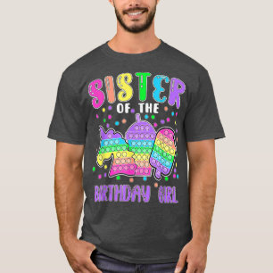 Lasst uns Pop-it-Schwester des Geburtstags-Girl-Po T-Shirt