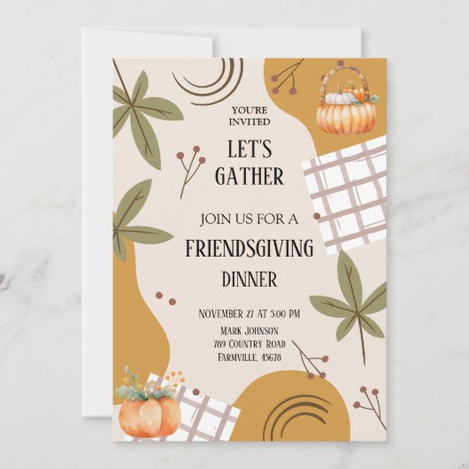 Lasst uns Potluck Freundinnen sammeln Einladung (Vorderseite)