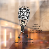 Lasst uns QR-Code essen Fensteraufkleber (Blatt 2)