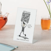 Lasst uns QR-Code essen Sockelschild (In SItu)
