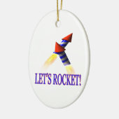 Lasst uns Rakete Keramik Ornament (Links)