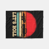 Lasst uns Retro-Booten Boots Kapitän  Fleecedecke (Vorderseite (Horizontal))