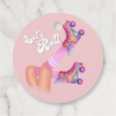 Lasst uns Retrowalze Skate Geburtstag danke Geschenkanhänger (Rückseite)