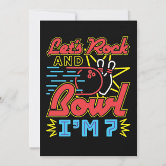 Lasst uns Rock and Bowl Ich bin 7 Einladung