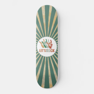 Lasst uns Rock and Roll Vintage Skateboard