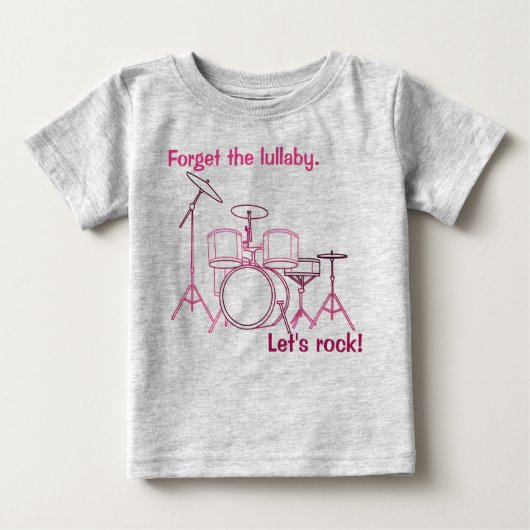 Lasst uns Rock Drum Set Baby T-shirt (Vorderseite)