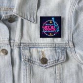 Lasst uns Rock Retro Neon Button (Beispiel)