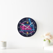 Lasst uns Rock Retro Neon Runde Wanduhr (Zuhause)