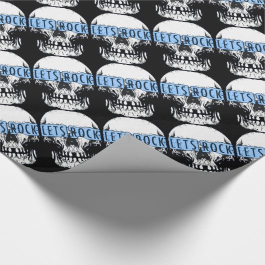 Lasst uns Rock Skull Geschenkpapier (Ecke)