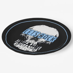 Lasst uns Rock Skull Pappteller