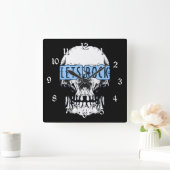 Lasst uns Rock Skull Quadratische Wanduhr (Zuhause)